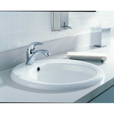 Click here to see Delta 22C601 Delta 22C601 TECK Single Control Cast Lavatory Faucet, 1-Hole, Vandal Resistant, 1.5 gpm Laminar, Less Pop-Up, Chrome