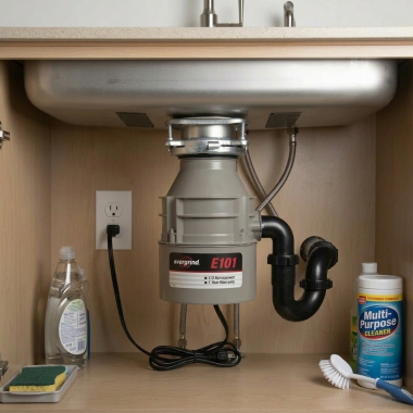 Click here to see  E101-W/C InSinkErator Evergrind 1/3 HP Garbage Disposal with Cord -  InSinkErator E101-W/C