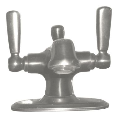 Click here to see Kohler 10579-4-BN Kohler Bancroft Monoblock Two-Handle Brushed Nickel Bathroom Faucet with Metal Pop-Up, 1.2 GPM, Single Hole, WaterSense, Metal - K-10579-4-BN