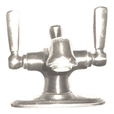 Click here to see Kohler 10579-4-SN Kohler Bancroft Monoblock Two-Handle Polished Nickel Bathroom Faucet with Metal Pop-Up, 1.2 GPM, Single Hole, WaterSense, Metal - K-10579-4P-SN