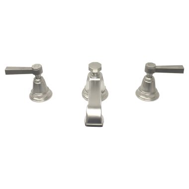 Click here to see Kohler 13132-4A-BN Kohler Pinstripe Two-Handle Brushed Nickel Widespread Bathroom Sink Faucet with Metal Pop-Up, 1.2 GPM, Lever Handle, Three-Hole, Metal - K-13132-4A-BN