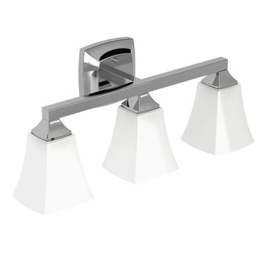 Click here to see Moen YB5163CH Moen Voss 3-Globe Bathroom Vanity Light, Chrome - YB5163CH