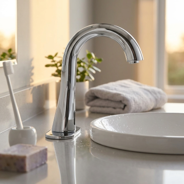 Click here to see Toto TELS155#CP Toto TELS155#CP Gooseneck EcoPwer Lavatory Spout Only, Touchless, 0.5 GPM, Chrome