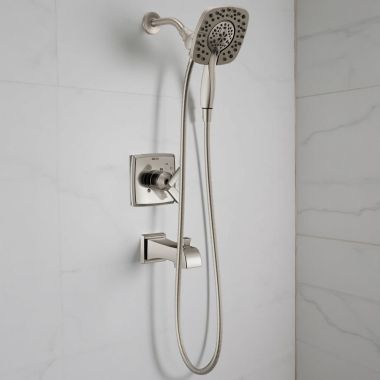 Click here to see Delta T17464-SS-I Delta Ashlyn Monitor 17 Series Tub/Shower Trim with In2ition Shower, 1.75 GPM Handshower, MultiChoice, ADA, Stainless - T17464-SS-I