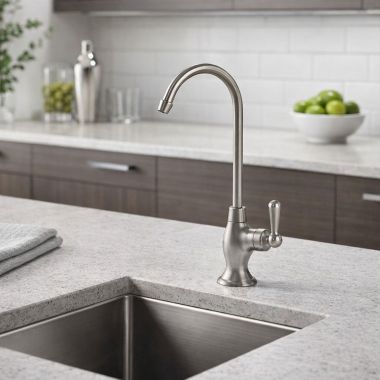 Click here to see Mountain Plumbing Products MT600-NL/BRS Mountain Plumbing Single-Handle Point-of-Use Drinking Faucet, Brushed Stainless - MT600-NL/BRS