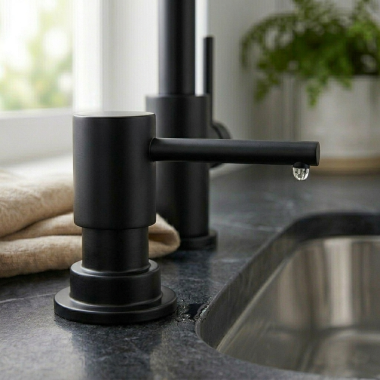 Click here to see  RP79275BL Brizo Solna Soap/Lotion Dispenser, Matte Black - RP79275BL