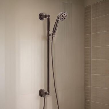 Click here to see Brizo 88761-RB Brizo Rook Three-Function Hand Shower with Slide Bar, H2Okinetic, WaterSense, 1.75 GPM, Venetian Bronze - 88761-RB