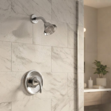 Click here to see  T2742 Moen Glyde Posi-Temp Single-Handle Shower Only Trim, 2.5 GPM, Chrome - T2742