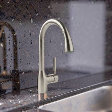Click here to see Rohl R7505STN-2 Rohl De Lux Single-Handle Pull-Down Kitchen Faucet, Satin Nickel - R7505STN-2