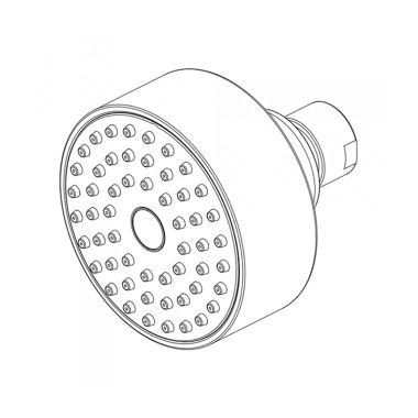 Click here to see Peerless RP82100 Peerless One-Function 1.75 GPM Chrome Shower Head with Touch-Clean and 32 Degrees Swivel Angle - RP82100