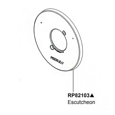 Click here to see Peerless RP82103BN Peerless Precept Series Brushed Nickel 6-1/2in Tub/Shower EsctutcheonEscutcheon - RP82103BN