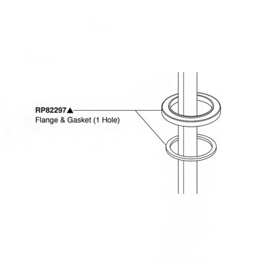Click here to see Peerless RP82297 Peerless Replacement Part Chrome Flange and Gasket- RP82297 