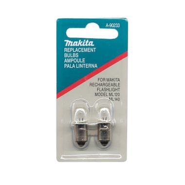 Click here to see Makita A-90233 Makita 2-Packs Light Bulb for ML120 & ML140 Flashlight - A-90233