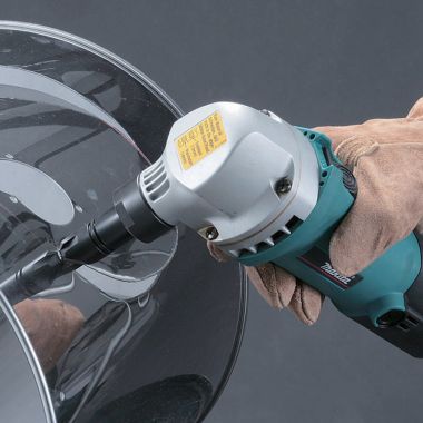Click here to see Makita JN1601 Makita 16 Gauge Corded Nibbler with 360-Degree Rotating Die, 5 AMP Motor, 2200 SPM, for 16-18 Gauge Steel Sheets - JN1601