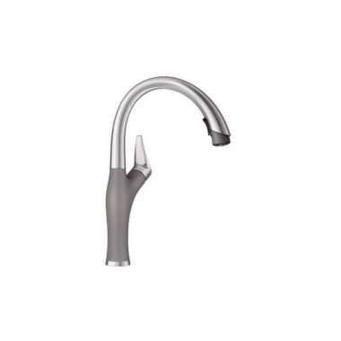 Click here to see Blanco 442034 Blanco Artona Single Handle Pull-Down Kitchen Faucet, 1.5 GPM, Stainless/Metallic Gray - 442034
