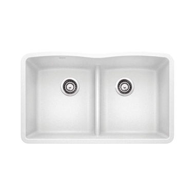 Click here to see Blanco 442074 Blanco 442074 Diamond White Equal Double-Bowl Sink, Low-Divide