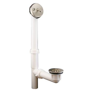 Click here to see Jones Stephens P3761BN Jones Stephens P3761BN Brushed Nickel Trip Lever Waste & Overflow Kit Pvc
