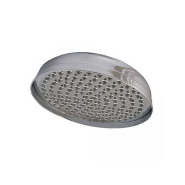 Click here to see Jones Stephens S01096 Jones Stephens 10in Round Shower Head with Grey Rubber Tips, 2.5 GPM, 80 PSI, Chrome Plated - S01096