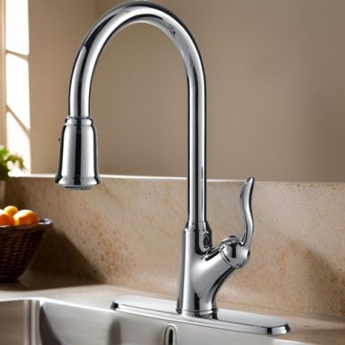Click here to see Ultra Faucets UF13300 Ultra Faucets Transitional Single-Handle Pull-Down Kitchen Faucet, Chrome - UF13300