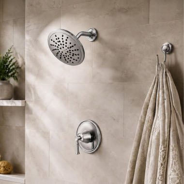 Click here to see  T2282EP Moen Dartmoor Posi-Temp Single-Handle Shower Trim, 1.75 GPM, Chrome - T2282EP