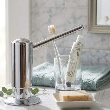 Click here to see Mountain Plumbing Products MT100/CPB Mountain Plumbing Deluxe Soap Dispenser, Polished Chrome - MT100/CPB