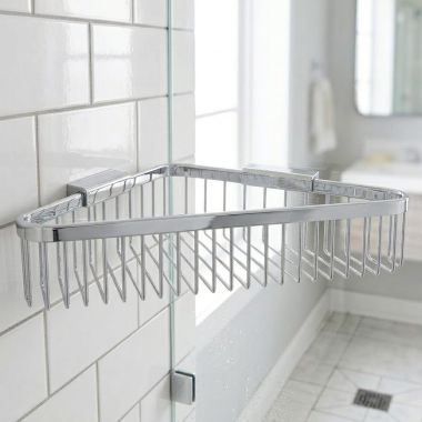 Click here to see Ginger 554DG/PC Ginger Hotelier Corner Shower Basket, Polished Chrome - 554DG/PC