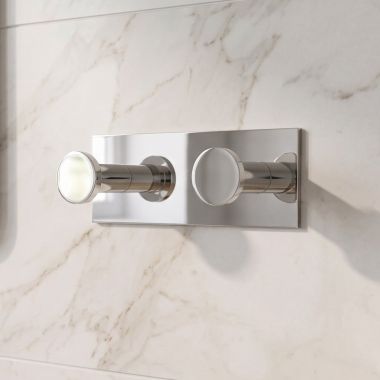 Click here to see Ginger 2810D/PC Ginger Double Hooks, Polished Chrome - 2810D/PC 