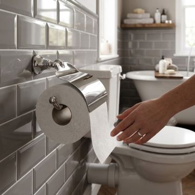 Click here to see Ginger 627/PC Ginger Empire Hooded Toilet Paper Holder, Polished Chrome - 627/PC