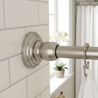 Click here to see  1139B/SN Ginger Straight Shower Rod Brackets, Satin Nickel - 1139B/SN