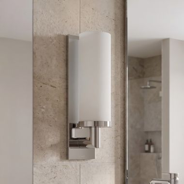 Click here to see Ginger 2881/PC Ginger Surface Single-Light Wall Sconce with Glass Shade, Polished Chrome - 2881/PC