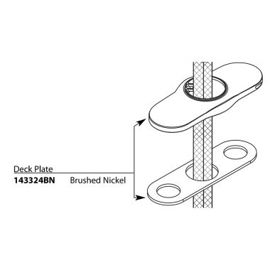 Click here to see Moen 143324BN Moen 143324BN Part Three Handle Eschutcheon Eva Brushed Nickel