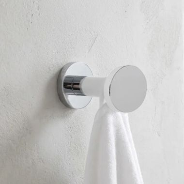 Click here to see Ginger 4610/PC Ginger Kubic Single Robe Hook, Polished Chrome - 4610/PC