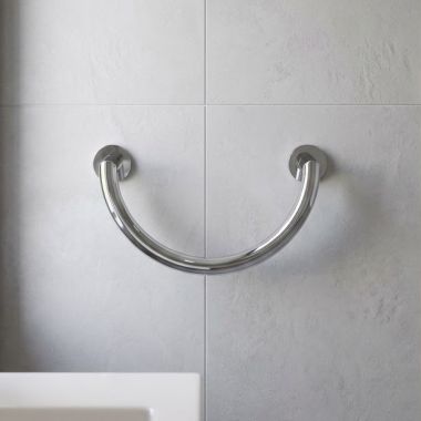 Click here to see Ginger 4605/PC Ginger Kubic Towel Ring with Two Monting Posts, Polished Chrome - 4605/PC