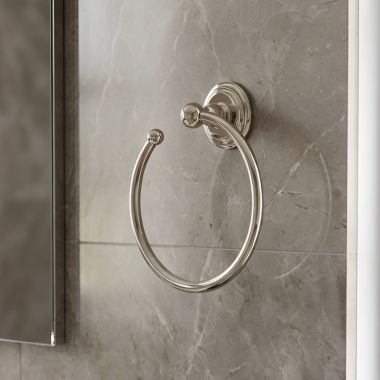 Click here to see Ginger 1121/PN Ginger Chelsea Open Towel Ring, Polished Nickel - 1121/PN