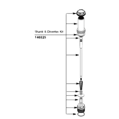 Click here to see Moen 140325 Moen 140325 Part Shank & Diverter Kit 9992/ 9993
