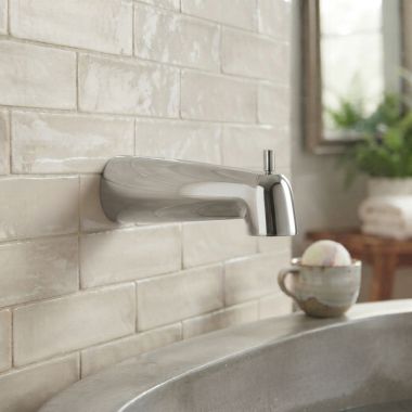 Click here to see  3839 Moen Wall-Mount Tub Spout with Pull-Up Diverter, Slip Fit, Chrome - 3839