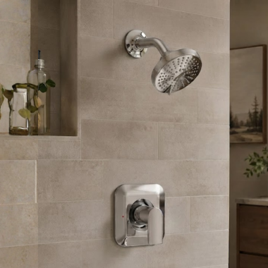 Click here to see  T2472EP Moen Genta LX Posi-Temp Single-Handle Shower Faucet, Six-Function, 1.75 GPM, Chrome - T2472EP