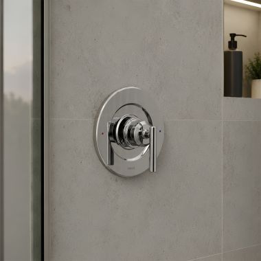 Click here to see  T2901 Moen Gibson Posi-Temp Single-Handle Valve Trim, Lever Handle, ADA, Chrome - T2901