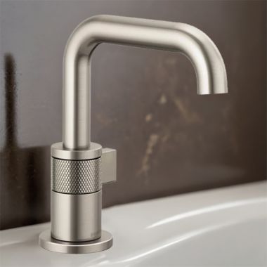 Click here to see Brizo 65035LF-NK-ECO Brizo Litze One-Handle Bathroom Faucet with Ceramic Cartridge, Single-Hole, 1.2 GPM, Less Drain, Brilliance Luxe Nickel - 65035LF-NK-ECO