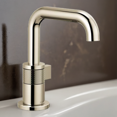 Click here to see Brizo 65035LF-PN Brizo Litze One-Handle Bathroom Faucet with Ceramic Cartridge, Single-Hole, 1.5 GPM, Less Drain Brilliance Polished Nickel - 65035LF-PN