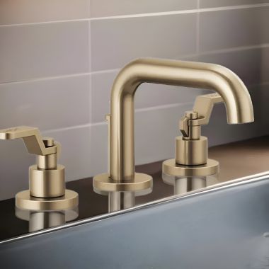 Click here to see Brizo 65337LF-GLLHP Brizo Litze Two-Handle Widespread Bathroom Faucet, 1.5 GPM, Brilliance Luxe Gold - 65337LF-GLLHP