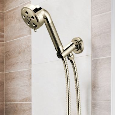 Click here to see Brizo 88835-PN Brizo Litze Wall-Mount Hand Shower with Three Functions, H2OKinetic, 1.75 GPM, WaterSense, Brilliance Polished Nickel - 88835-PN