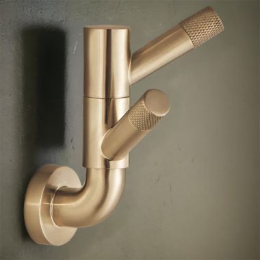 Click here to see Brizo 693537-GL Brizo Litze Rotating Double Robe Hook with Knurling, Brilliance Luxe Gold - 693537-GL