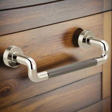 Click here to see Brizo 699137-PN Brizo Litze Drawer Pull with Knurling, Brilliance Polished Nickel - 699137-PN