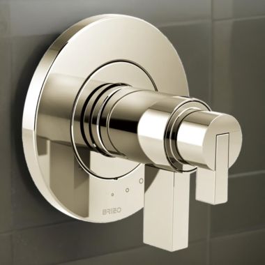 Click here to see Brizo T60035-PNLHP Brizo Litze TempAssure Thermostatic Two-Handle Valve Trim, Less Handles, Brilliance Polished Nickel - T60035-PNLHP