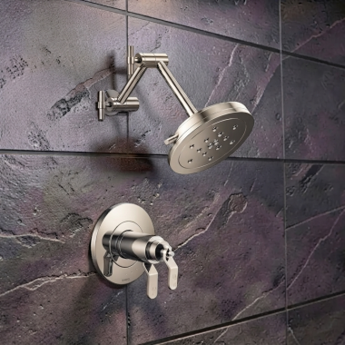 Click here to see  T60235-PNLHP Brizo Litze TempAssure Thermostatic Shower Faucet with Multi-Function Showerhead, Less Handles, 1.75 GPM, Brilliance Polished Nickel - T60235-PNLHP