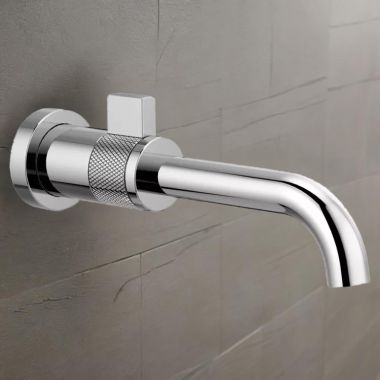 Click here to see Brizo T65735LF-PC-ECO Brizo Litze Single-Handle Wall-Mount Bathroom Faucet, Less Drain, 1.2 GPM, WaterSense, Polished Chrome - T65735LF-PC-ECO