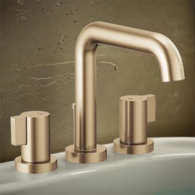 Click here to see Brizo T67335-GLLHP Brizo Litze Two-Handle Deck-Mount Roman Tub Faucet Trim, 3-Hole, Ceramic Cartridge, Less Handles, Brilliance Luxe Gold - T67335-GLLHP