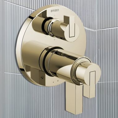 Click here to see Brizo T75635-PNLHP Brizo Litze TempAssure Thermostatic Valve Trim with 6-Function Diverter Trim, Brilliance Polished Nickel - T75635-PNLLHP