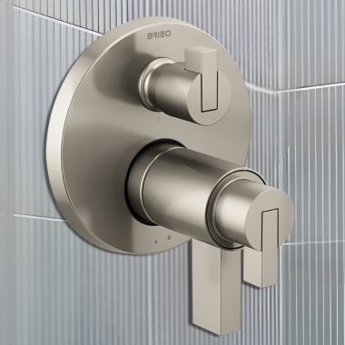 Click here to see Brizo T75635-NKLHP Brizo Litze TempAssure Thermostatic Valve Trim with 6-Function Diverter Trim, Brilliance Luxe Nickel - T75635-NKLHP